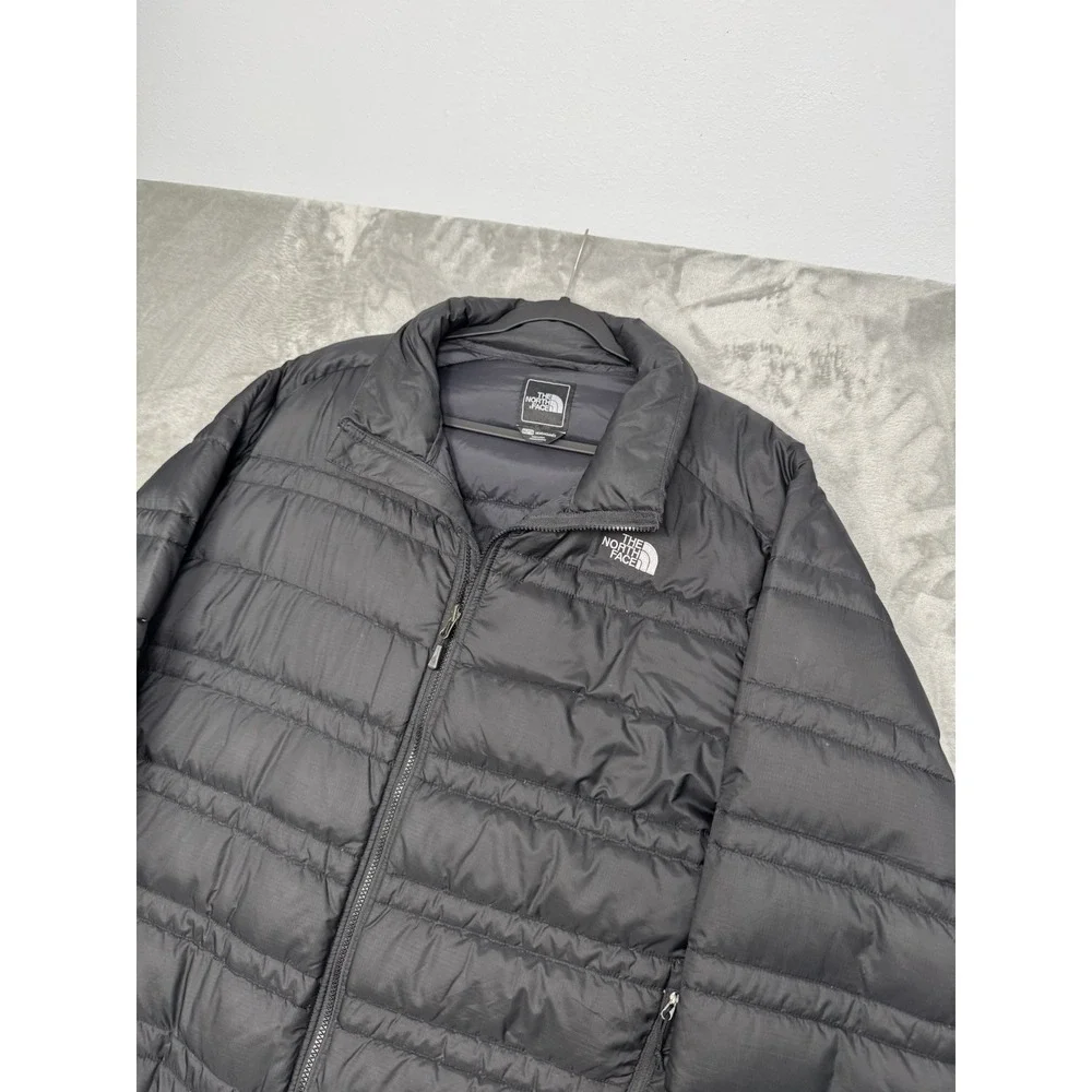 North Face 550 Puffer Jacket Mens XXL 2XL Black Goose Down Coat Hiking Trail